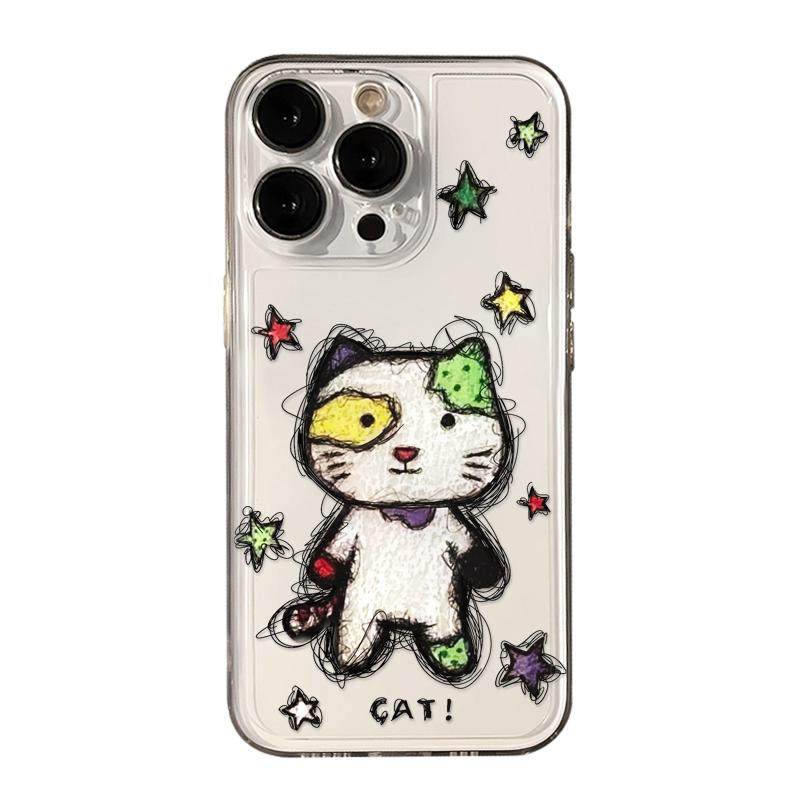 Starry Patchwork Kitty Phone Case