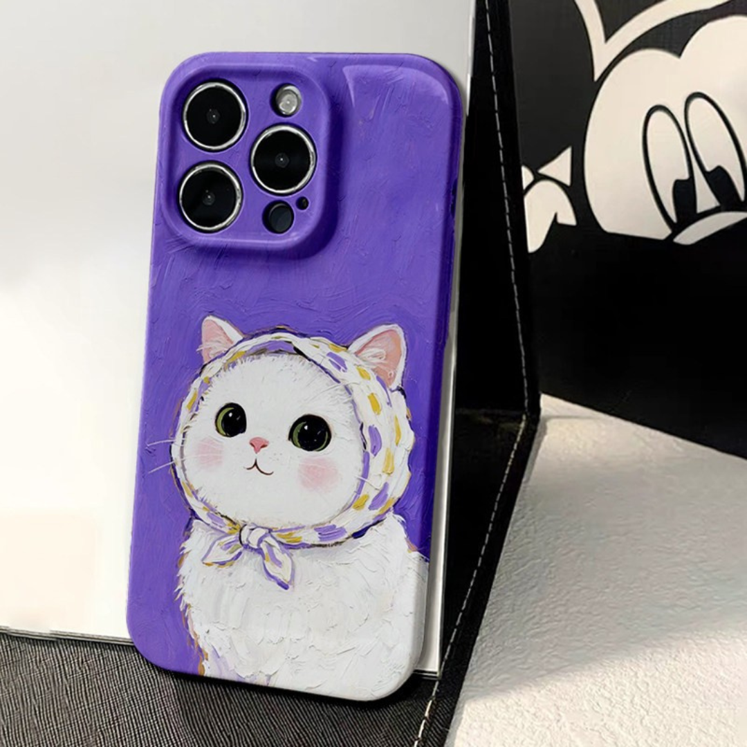 Lavender Bonnet Kitty Case