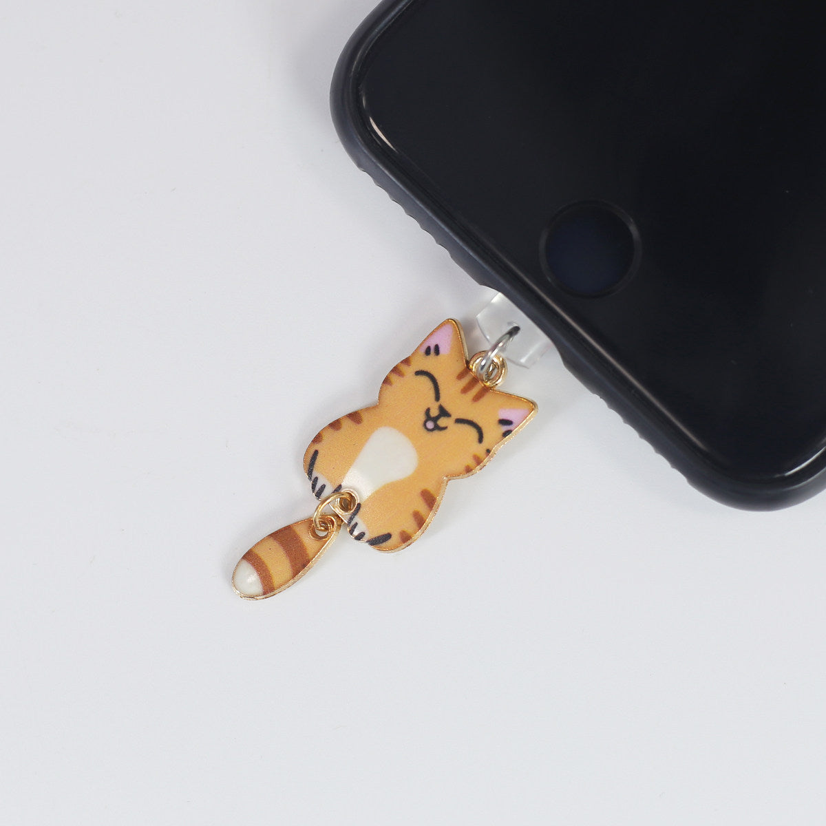 Cartoon Cat USB-C Dust Plug Charm
