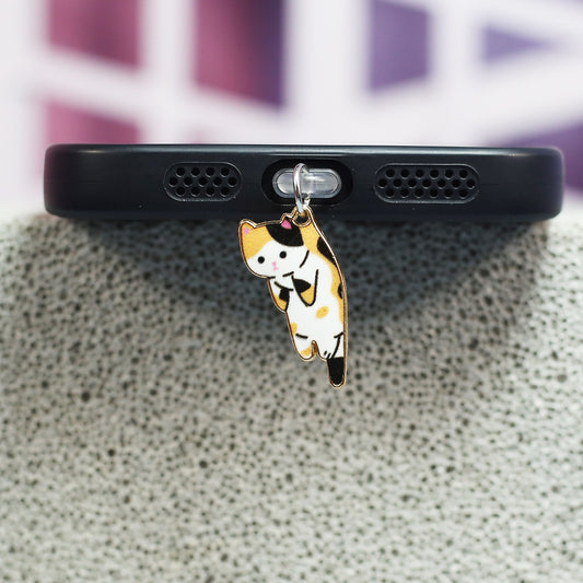Cute Cat USB-C Dust Plug Charm
