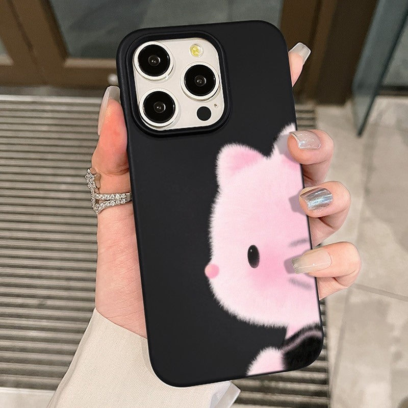 Sweet Baby Pink Cat Side Peek Phone Case