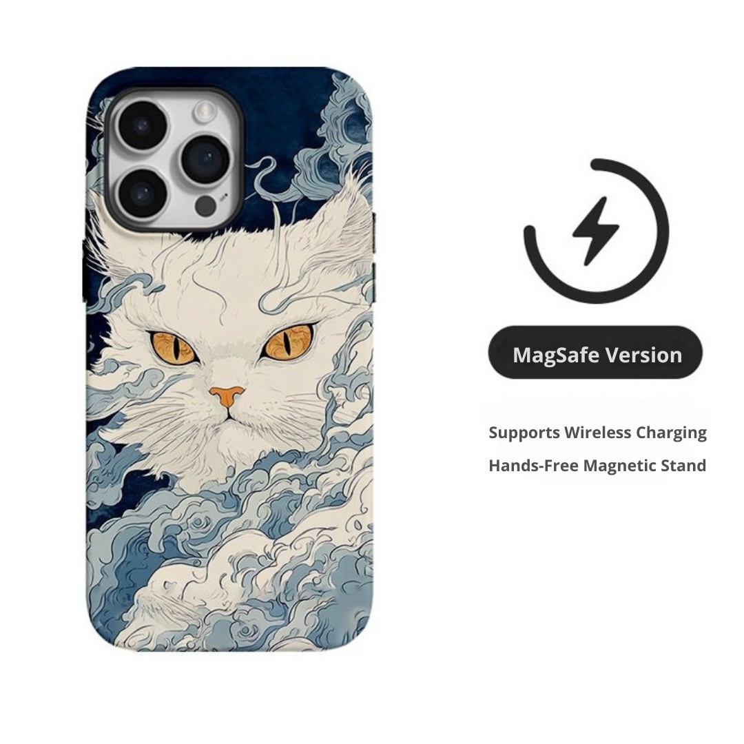 Ukiyo-e, Oriental Spirit & Sketch White Cat Case