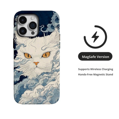 Ukiyo-e, Oriental Spirit & Sketch White Cat Case