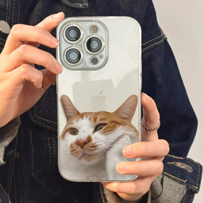 Cute Chin-Resting Kitty Clear Case