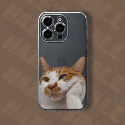 Cute Chin-Resting Kitty Clear Case