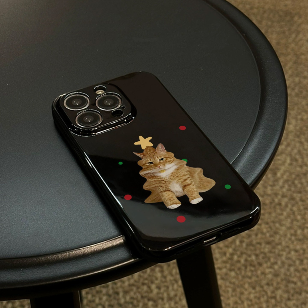 Orange Tabby Christmas Tree Case