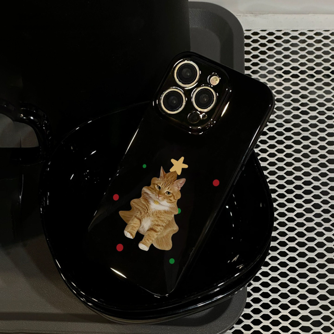 Orange Tabby Christmas Tree Case