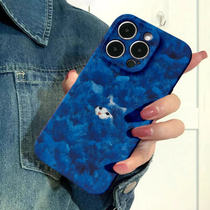 Blue Velvet Peekaboo Cat Case