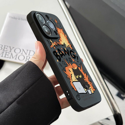 Angry Work Cat Explosion Phone Case