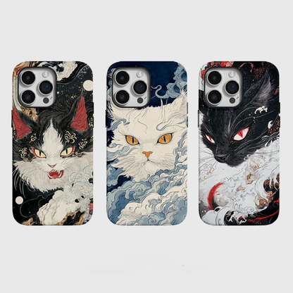 Ukiyo-e, Oriental Spirit & Sketch White Cat Case