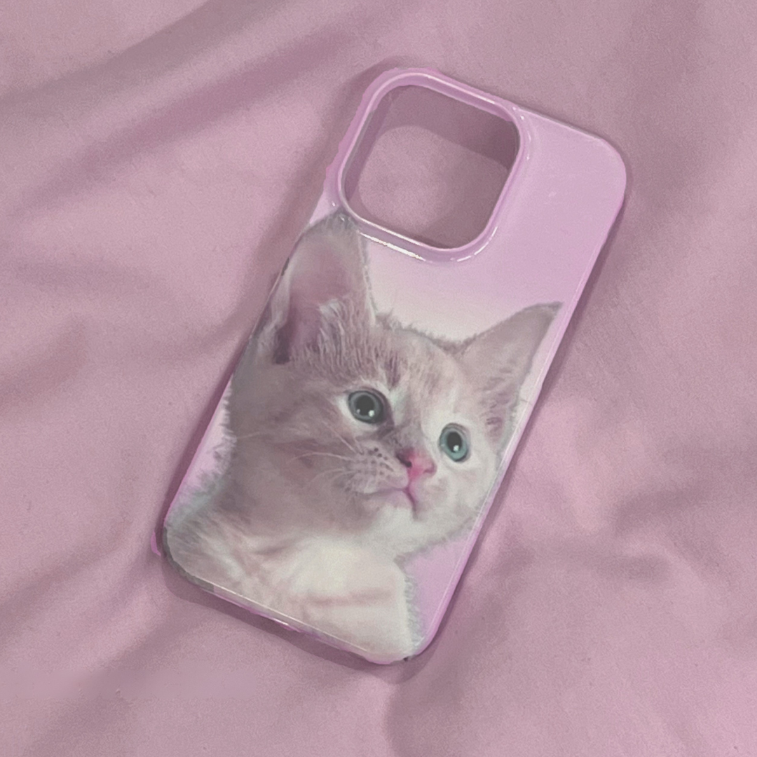Soft Pink Kitten Case
