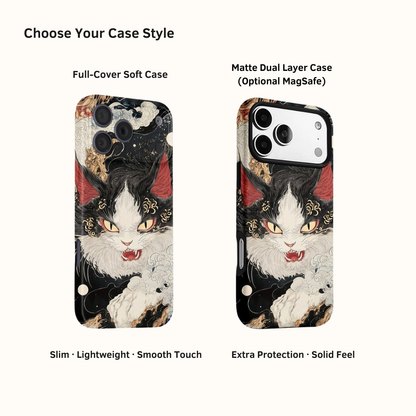 Ukiyo-e, Oriental Spirit & Sketch White Cat Case