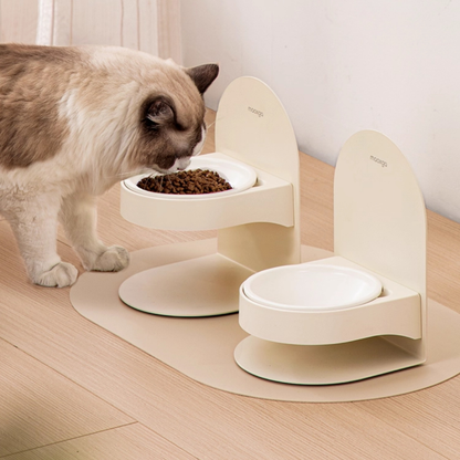 Adjustable Ceramic Cat Bowl Magnetic Frame