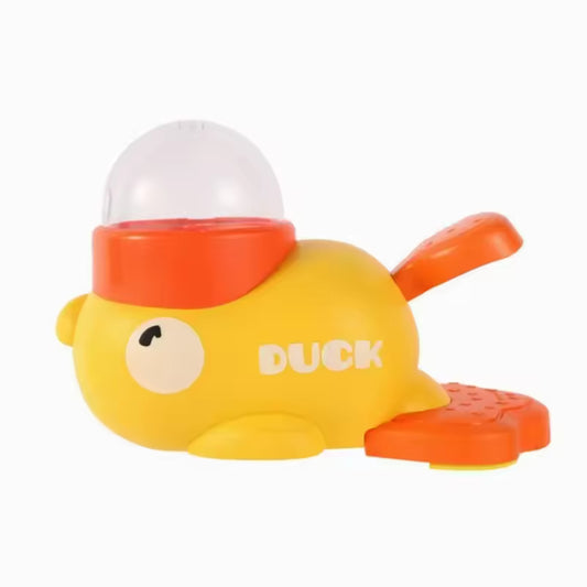 Little Yellow Duck Feeder Cat Interactive Toy