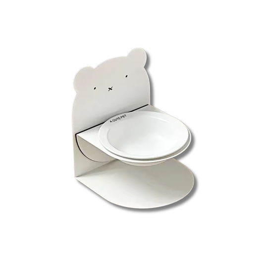 TiltEase Magnetic Stand Ceramic Cat Bowl