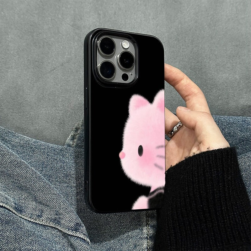 Sweet Baby Pink Cat Side Peek Phone Case