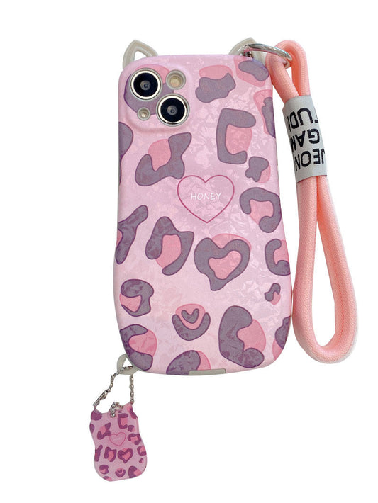 Cute Cat Ear Pink iPhone Case (Up to iPhone 15)  - Shockproof Protective Cover