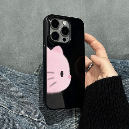 Sweet Baby Pink Cat Side Peek Phone Case