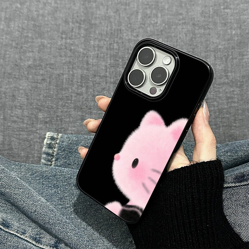 Sweet Baby Pink Cat Side Peek Phone Case