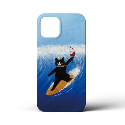 Little Wine Surfer Cat Case