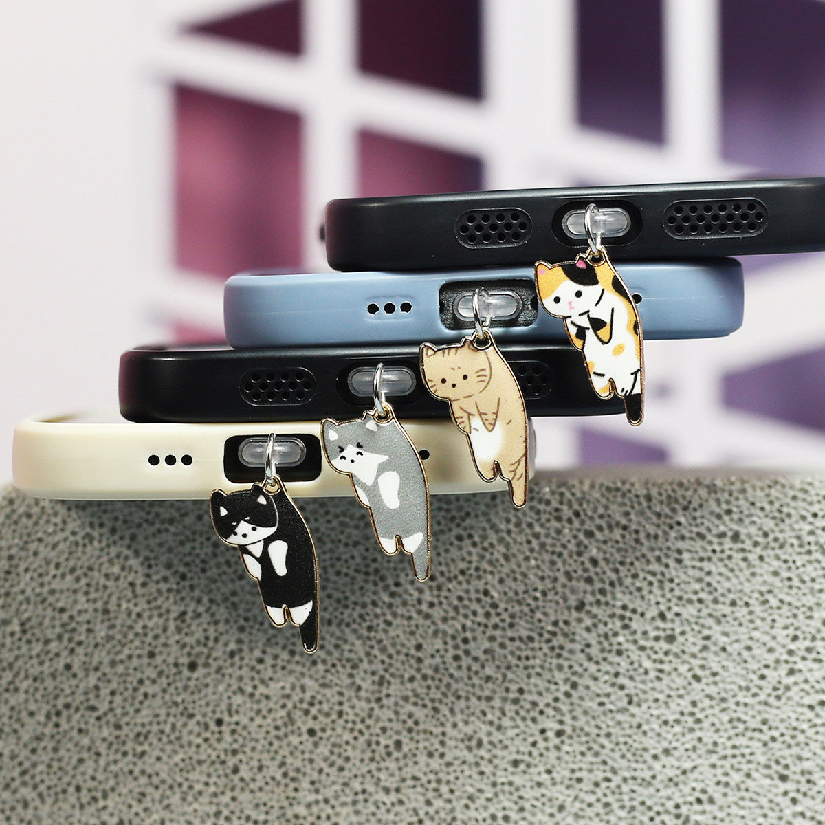Cute Cat USB-C Dust Plug Charm
