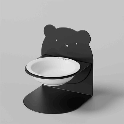 TiltEase Magnetic Stand Ceramic Cat Bowl