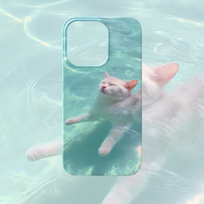 Swimming Kitty Minimal Phone Case