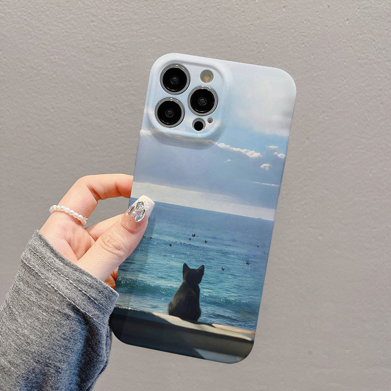 Sea-Watching Cat Phone Case