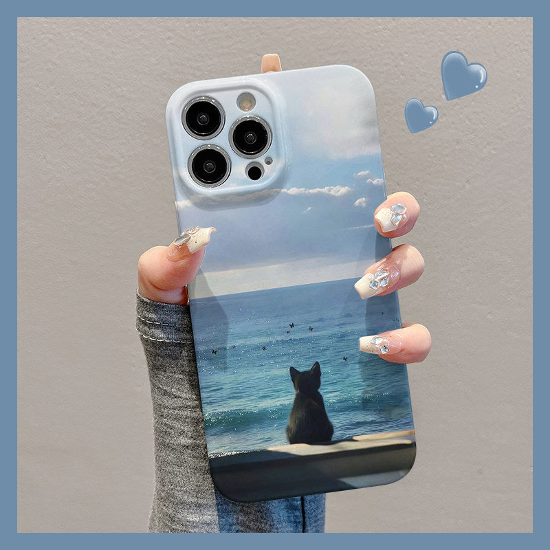 Sea-Watching Cat Phone Case