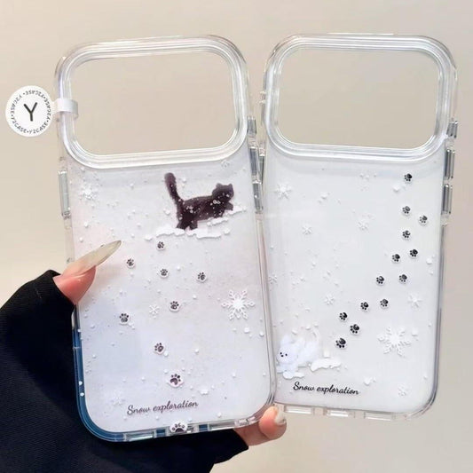 Kitten in the Winter Snow Case