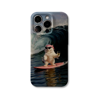 Tipsy Surfing Cat Phone Case