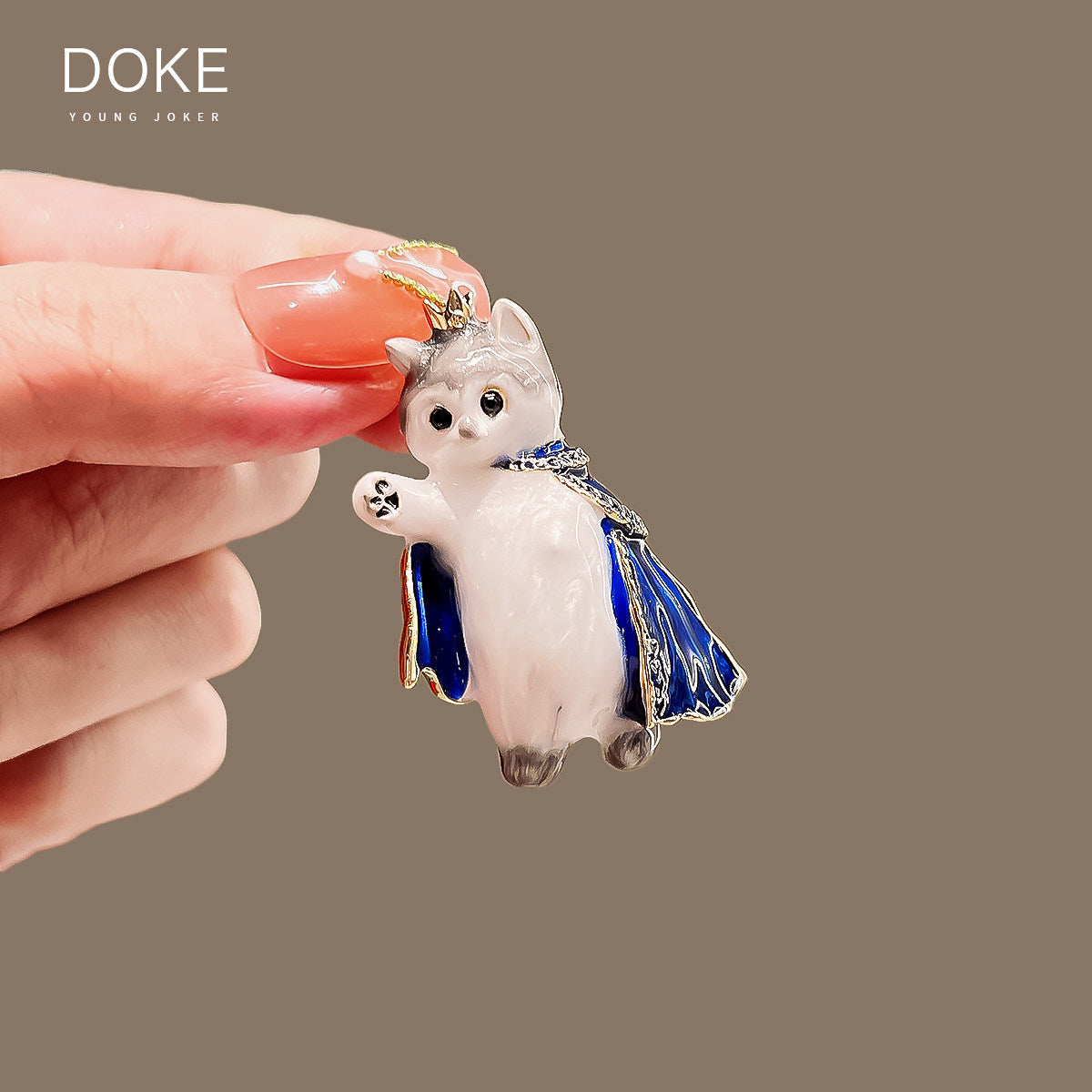 Prince Cartoon Cat 3D Brooch Pin