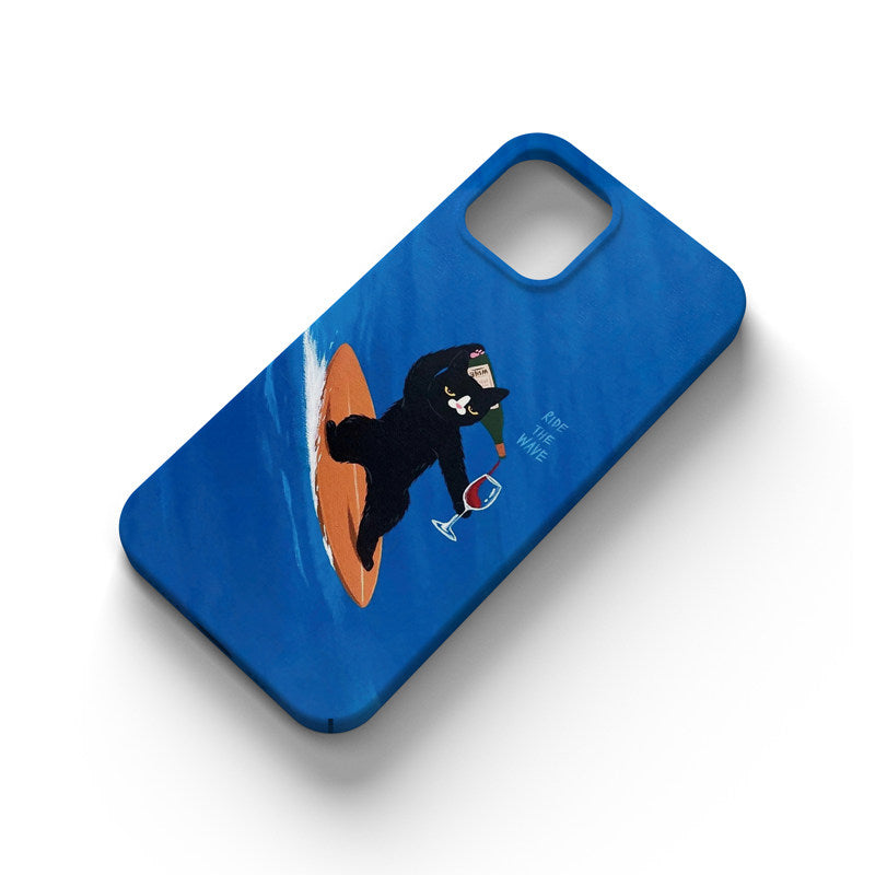 Little Wine Surfer Cat Case