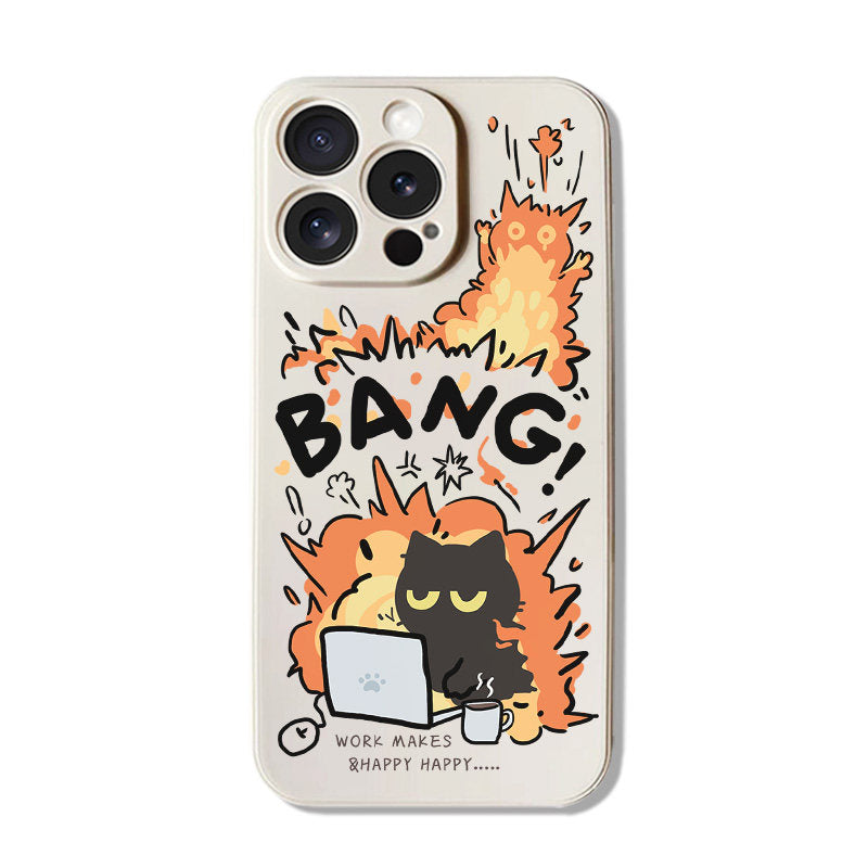 Angry Work Cat Explosion Phone Case