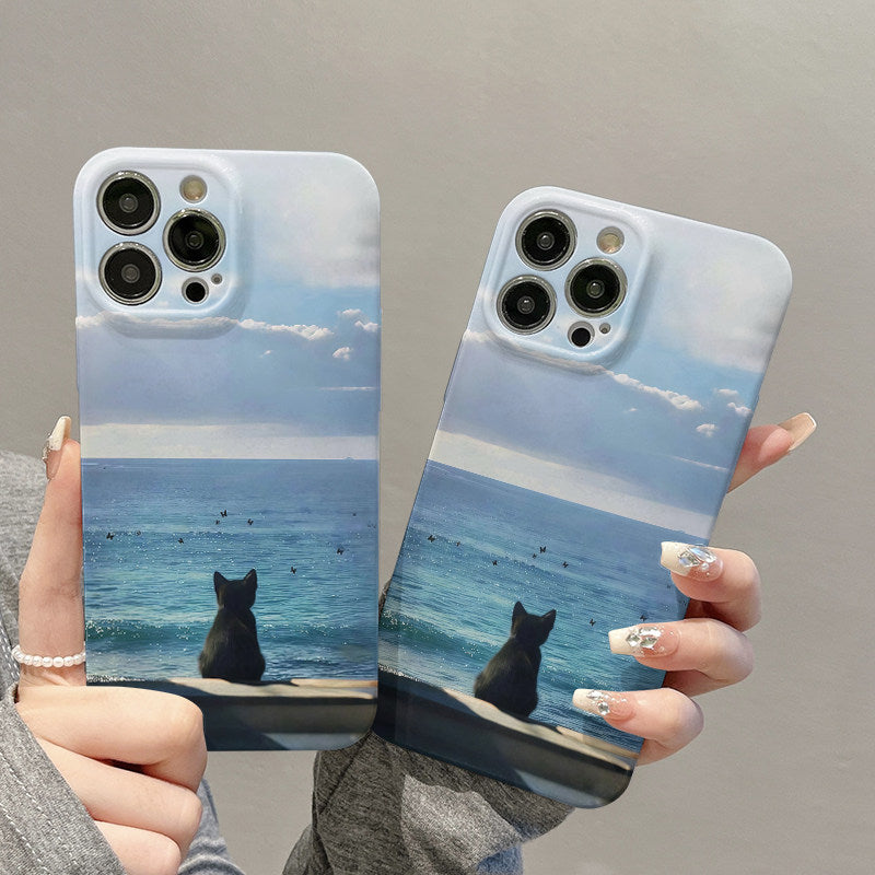 Sea-Watching Cat Phone Case