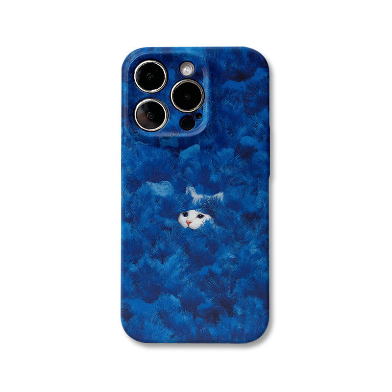Blue Velvet Peekaboo Cat Case