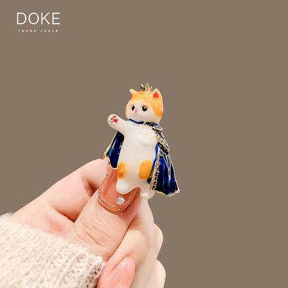 Prince Cartoon Cat 3D Brooch Pin
