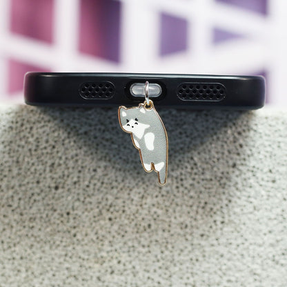 Cute Cat USB-C Dust Plug Charm