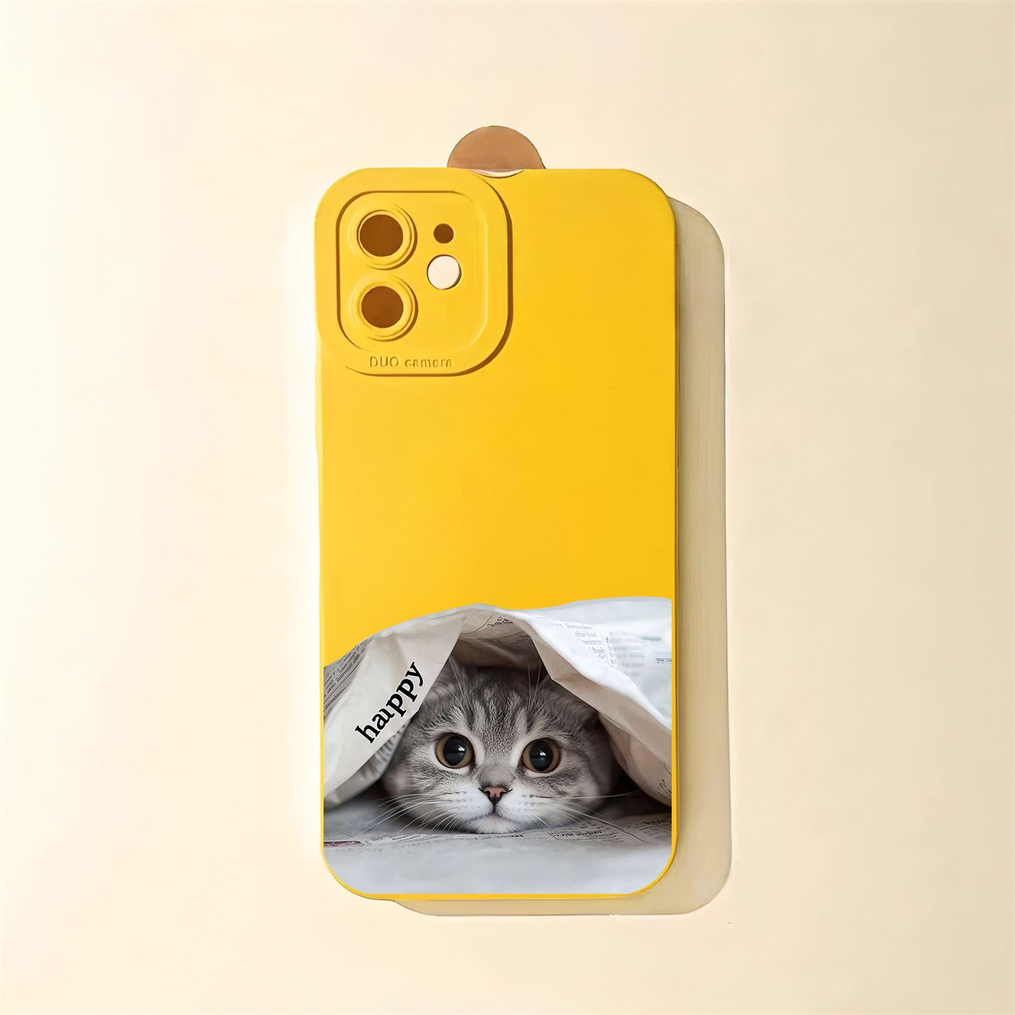 Newspaper Peekaboo Cat Phone Case