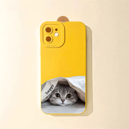 Newspaper Peekaboo Cat Phone Case