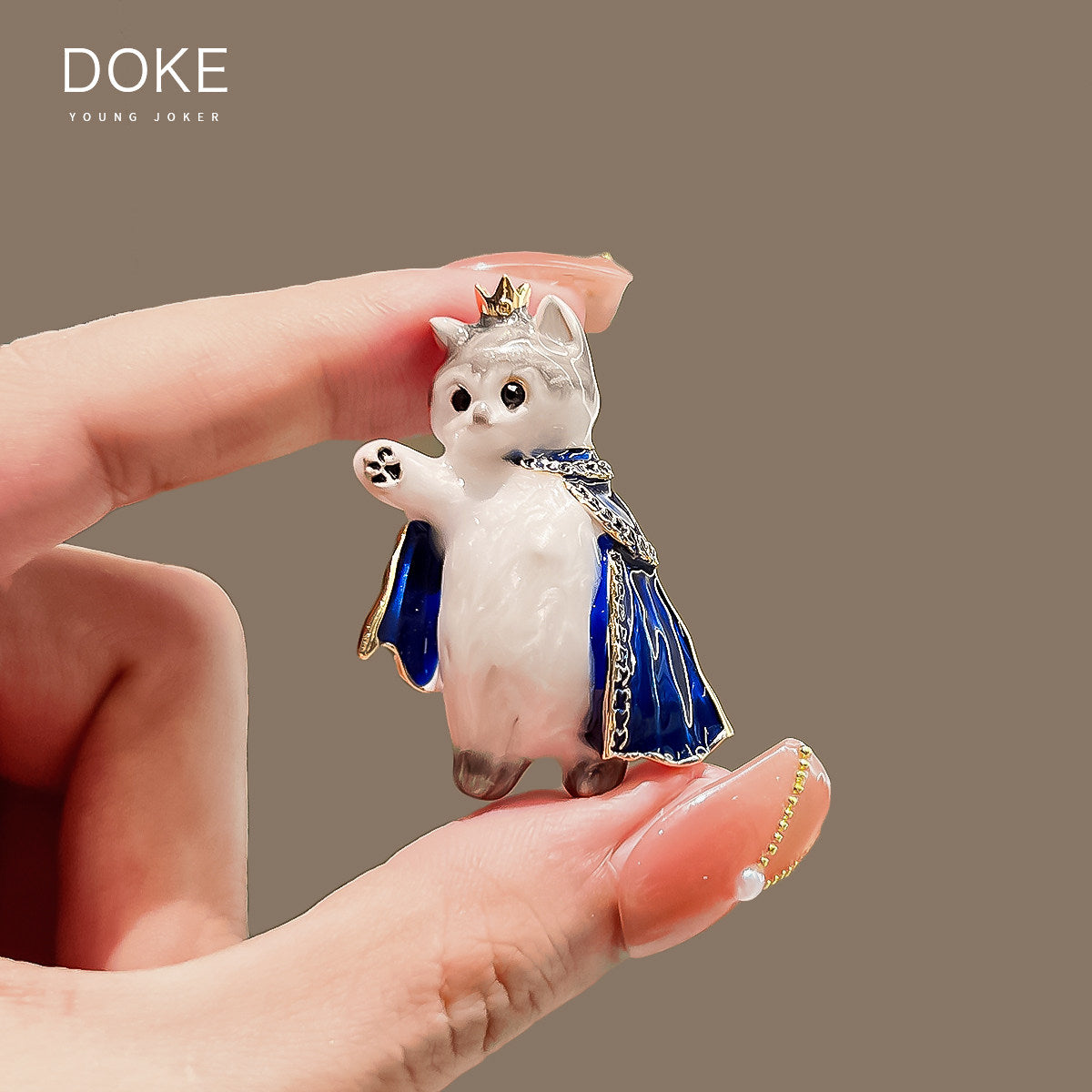 Prince Cartoon Cat 3D Brooch Pin