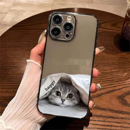 Newspaper Peekaboo Cat Phone Case