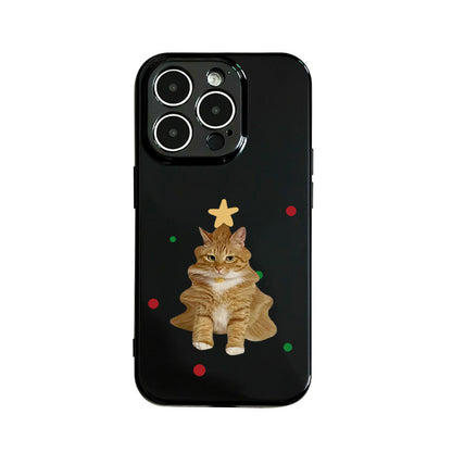 Orange Tabby Christmas Tree Case