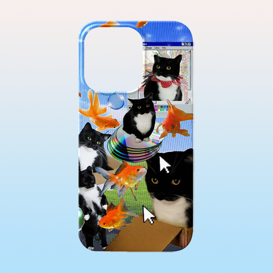 Y2K Millennium Cat Phone Hard Case