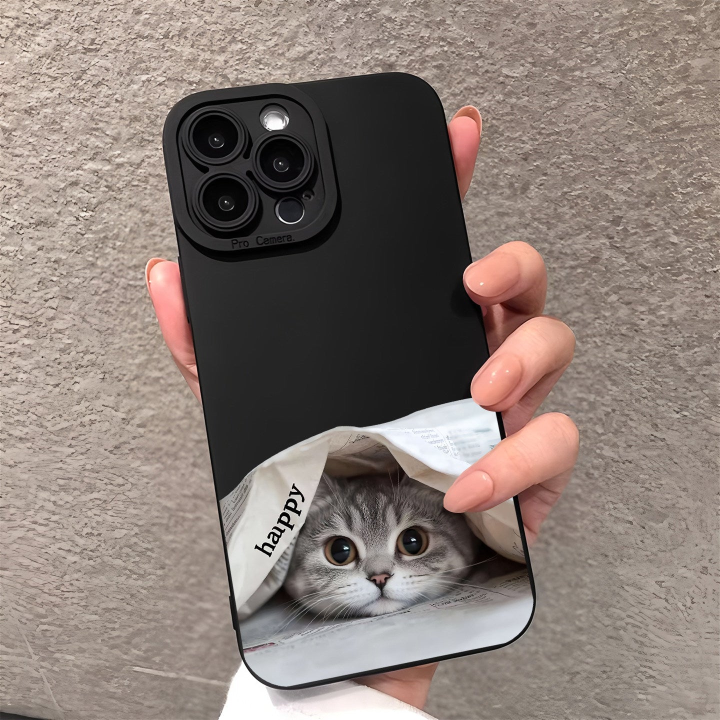 Newspaper Peekaboo Cat Phone Case