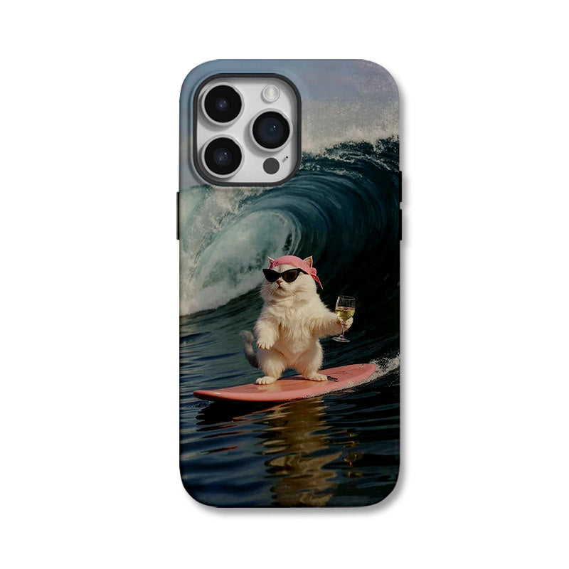 Tipsy Surfing Cat Phone Case