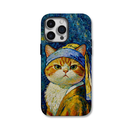 Classic Art Cat iPhone Case  Oil Painting Style Cute Phone Cover