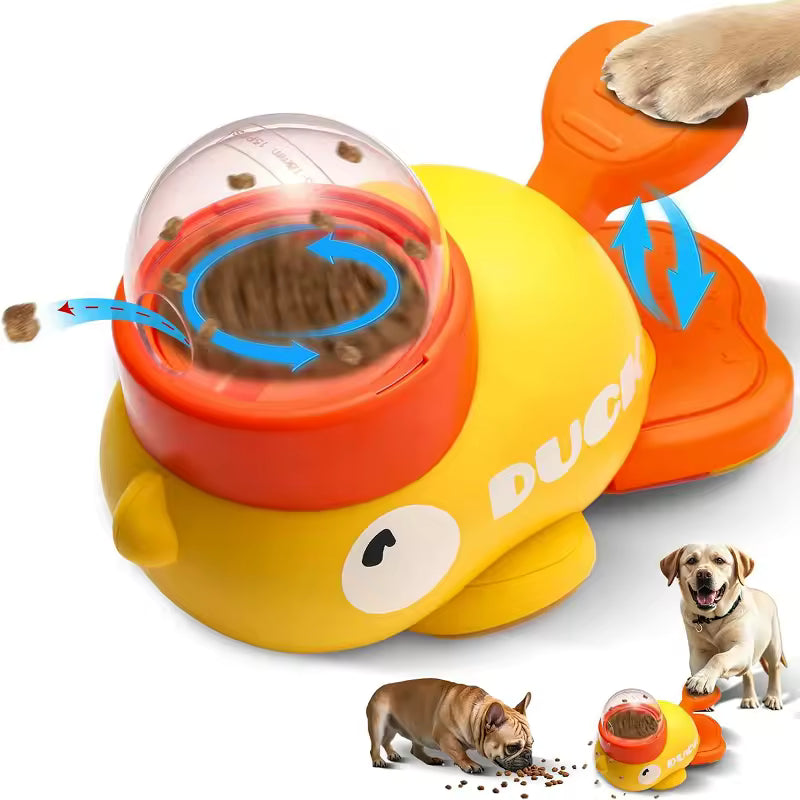 Little Yellow Duck Feeder Cat Interactive Toy