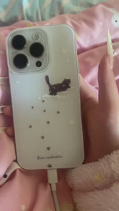 Kitten in the Winter Snow Case