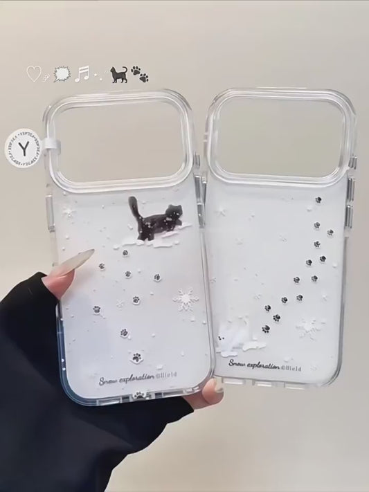 Kitten in the Winter Snow Case